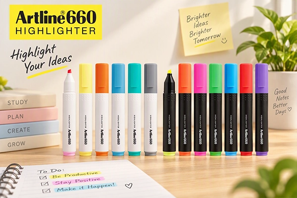 Bút Dạ Quang Artline Shachihata EK-660: Giải Pháp Đánh Dấu Tối Ưu Cho Văn Phòng Và Nhà Máy